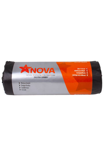 Battal Çöp Torbası Siyah (500gr) 80x110cm 10 Adet