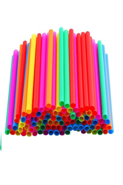Burpak Frozen Plastik Pipet 7mm x 22cm - 100 Adet - 1