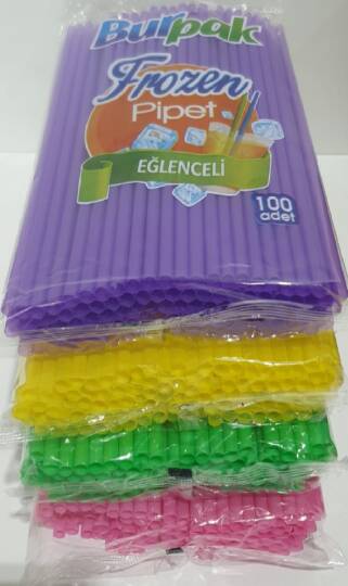 Burpak Frozen Plastik Pipet 7mm x 22cm - 100 Adet - 2