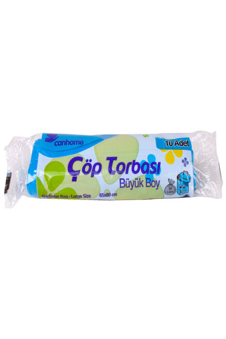 Canhome Büyük Çöp Torbası Mavi 65x80cm 10 Adet - 1
