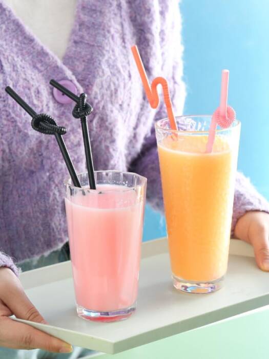 Dolphin Artistik Körüklü Pipet 50 Adet - 3