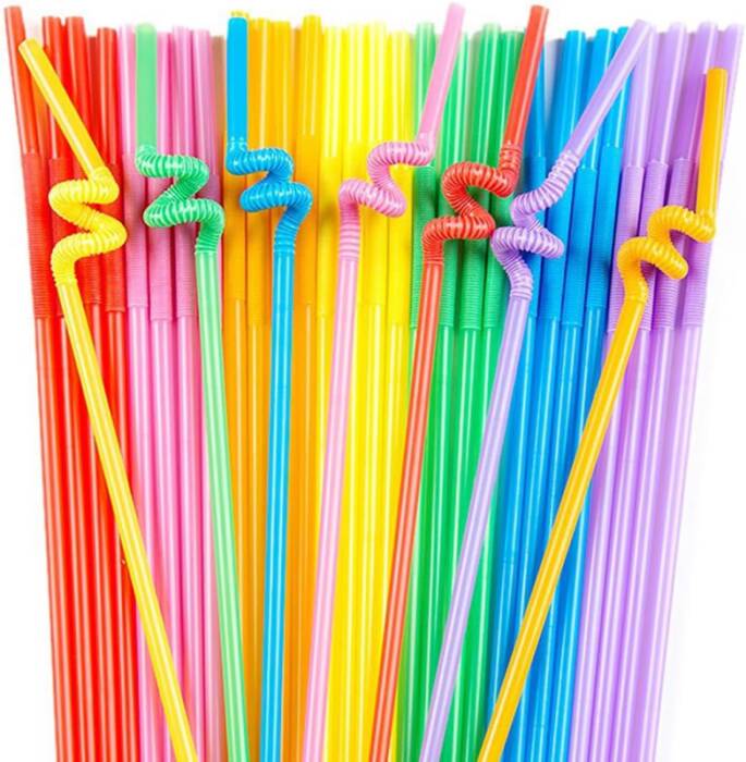 Dolphin Artistik Körüklü Pipet 50 Adet - 1