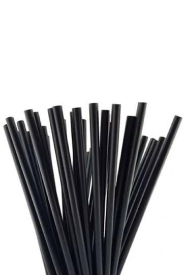 Dolphin Frozen Siyah Pipet 8mm x 26cm - 100 Adet