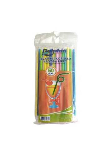 Dolphin Jelatinli Körüklü Frozen Pipet 8mm x 23,5cm - 50 Adet