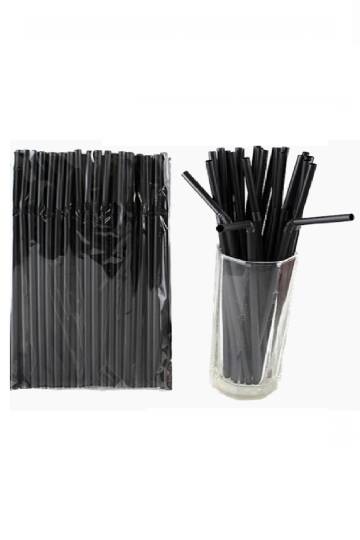 Dolphin Jelatinli Körüklü Frozen Pipet Siyah 8mm x 23,5cm - 50 Adet