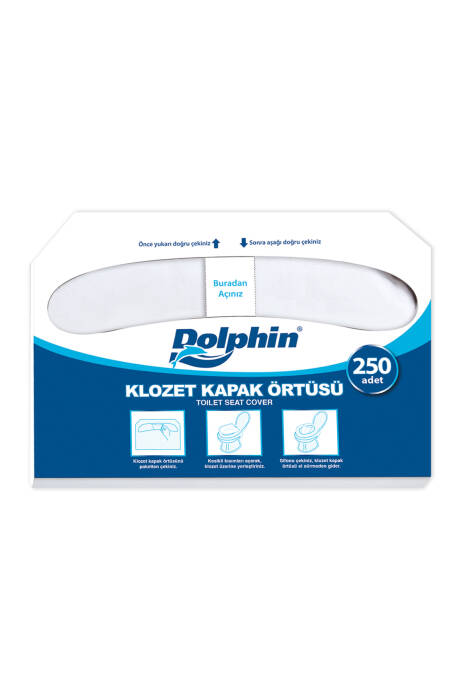 Dolphin Kağıt Klozet Kapak Örtüsü 250 Adet - 1