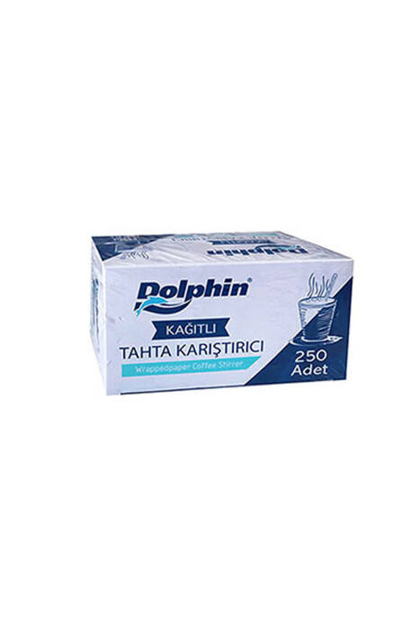 Dolphin Kağıtlı Tahta Karıştırıcı 10cm 250 Adet - 1