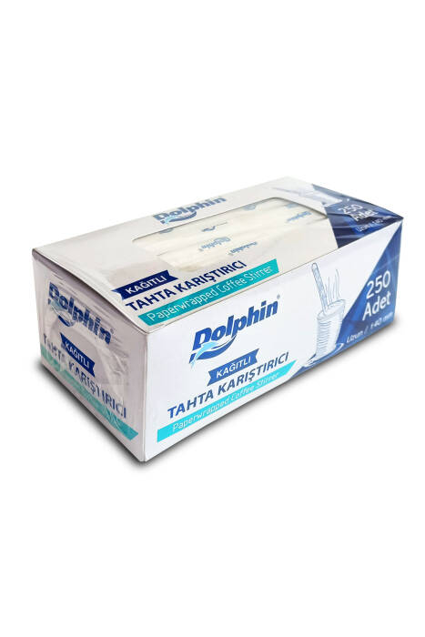 Dolphin Kağıtlı Tahta Karıştırıcı 14cm 250 Adet - 1