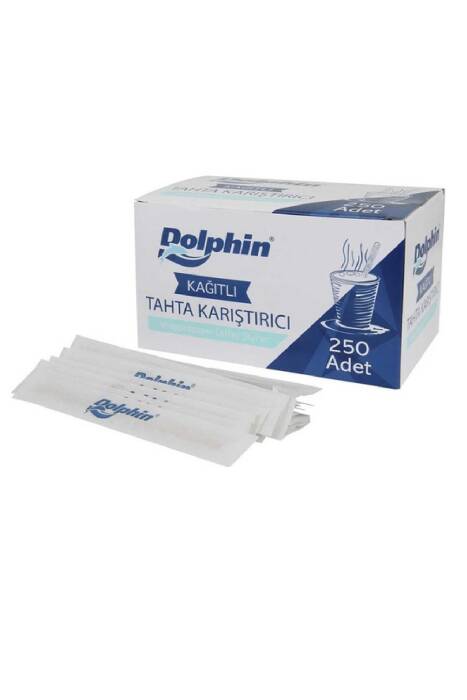 Dolphin Kağıtlı Tahta Karıştırıcı 18cm 250 Adet - 1