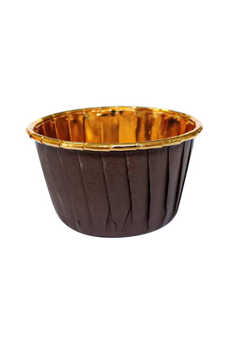 Dolphin Muffin-Kek Kapsülü Kahverengi-Altın 25 Adet - 1