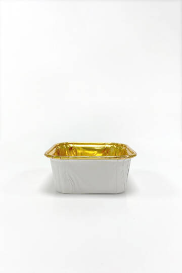 Dolphin Muffin Kek Kapsülü Kare Beyaz-Altın 25 Adet - 2