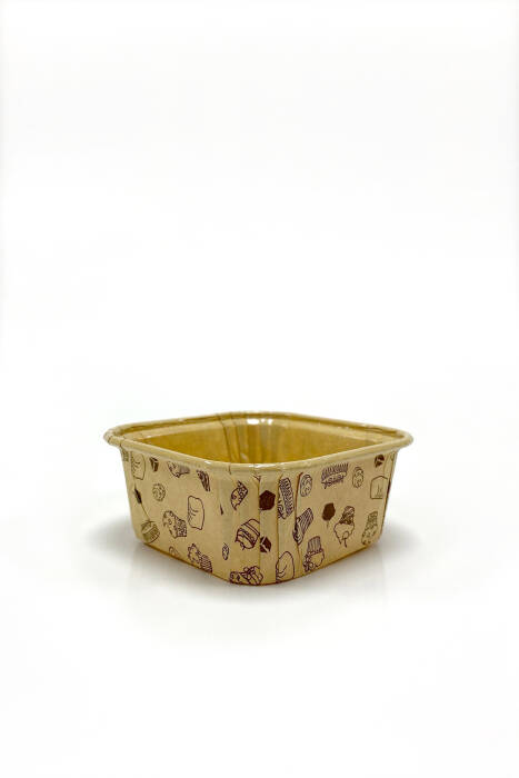 Dolphin Muffin Kek Kapsülü Kare Kraft Desenli 50 Adet - 3