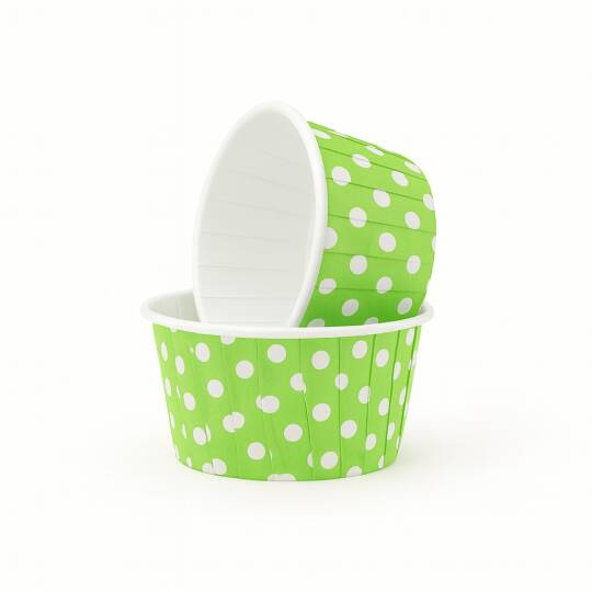 Dolphin Muffin-Kek Kapsülü Yeşil Puantiyeli 50 Adet