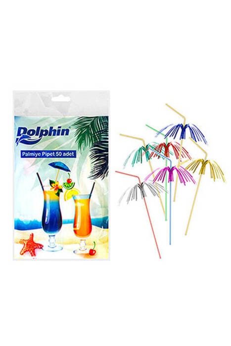 Dolphin Palmiye Dekoratif Pipet 50 Adet - 1