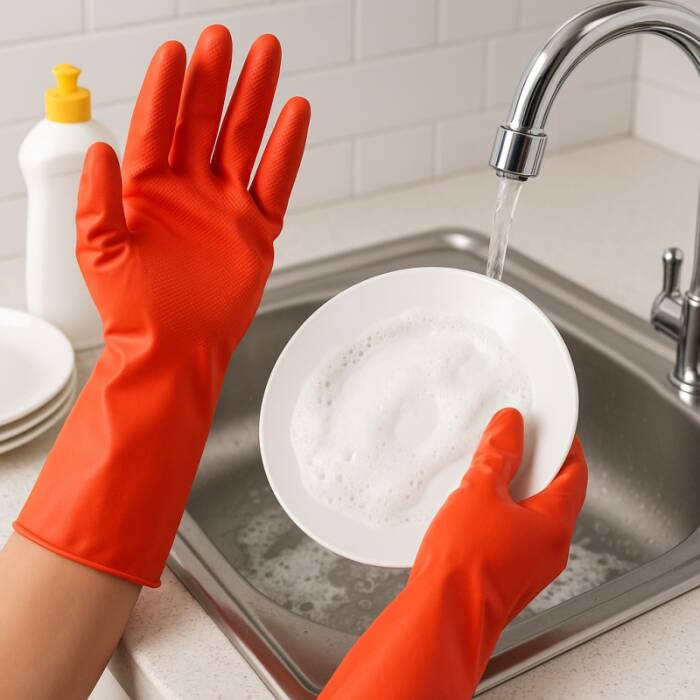 Dolphin Temizlik Eldiveni Kırmızı S 1 Çift - 2