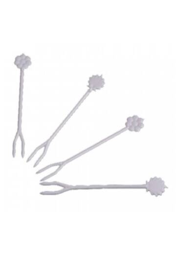 Plastik Cips-Şeytan Çatalı Beyaz 1000 Adet