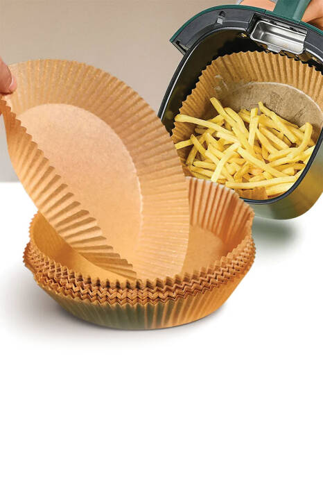 Roll-Up Airfryer Pişirme Kağıdı Yuvarlak 20cm 50 + 5 Adet (5 Adet Hediye) - 2