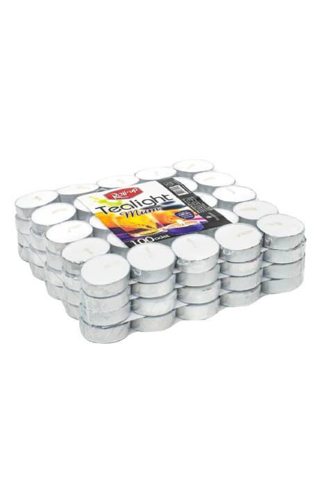 Roll-Up Beyaz Tealight Mum 7,5gr 100 Adet - 2