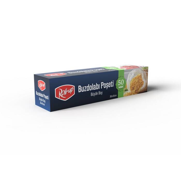 Roll-Up Büyük Boy Buzdolabı Poşeti 30x45cm 50 Adet - 1