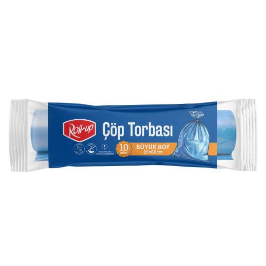 Roll-up Çöp Torbası Büyük 65x80cm 10 Adet