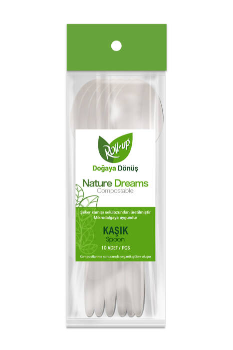 Roll-Up Doğa Dostu Kaşık 10 Adet - 1