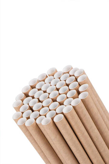 Roll-Up Frozen Kağıt Pipet Kraft Kağıt Sargılı 8mm x 19,5cm - 100 Adet - 2