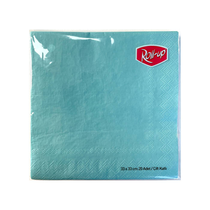 Roll-Up Kağıt Peçete Açık Mavi 33 x 33cm 20 Adet - 1