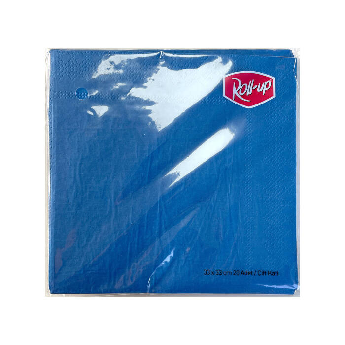 Roll-Up Kağıt Peçete Lacivert 33 x 33cm 20 Adet - 1