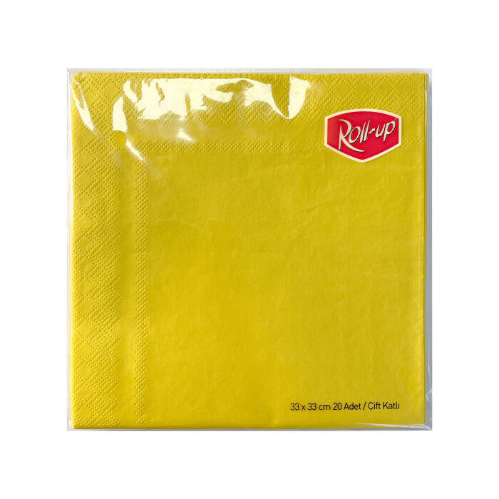 Roll-Up Kağıt Peçete Sarı 33 x 33cm 20 Adet - 1