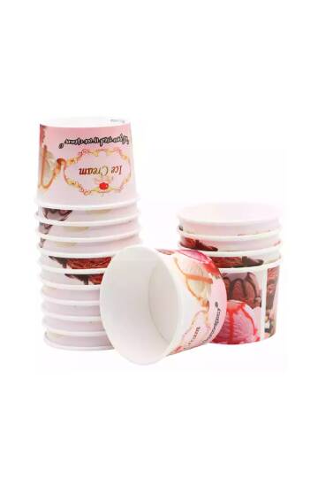 Roll-Up Karton Dondurma Kasesi Büyük 200cc 25 Adet