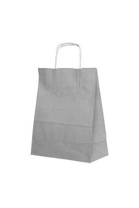 Roll-Up Kraft Çanta Gümüş Büyük Boy 31x41cm 25 Adet - 2