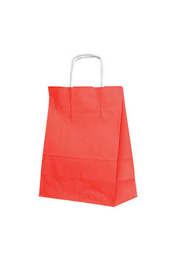 Roll-Up Kraft Çanta Kırmızı Büyük Boy 31x41cm 25 Adet - 2