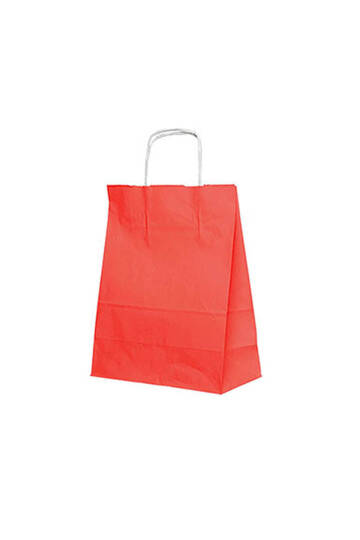 Roll-Up Kraft Çanta Kırmızı Orta Boy 25x31cm 25 Adet - 2