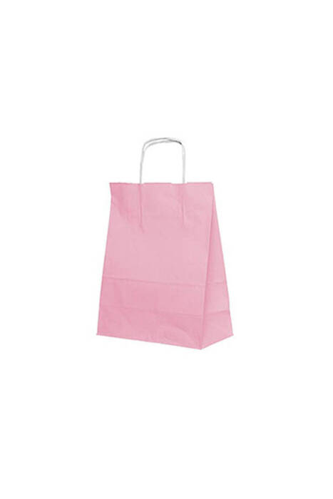 Roll-Up Kraft Çanta Pembe Küçük Boy 18x24cm 25 Adet - 2