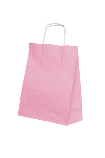 Roll-Up Kraft Çanta Pembe Orta Boy 25x31cm 25 Adet - 2