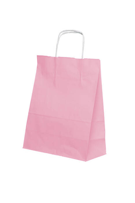 Roll-Up Kraft Çanta Pembe Orta Boy 25x31cm 25 Adet - 2