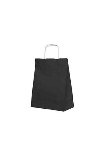 Roll-Up Kraft Çanta Siyah Küçük Boy 18x24cm 25 Adet - 2