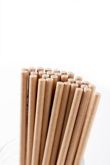 Roll-Up Kraft Kağıt Pipet Kağıt Sargılı 6mm x 19,5cm - 100 Adet - 2