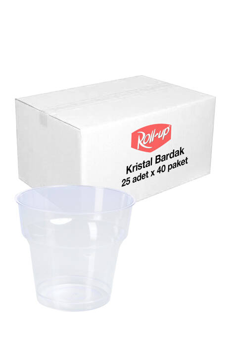 Roll-Up Kristal Su Bardak 180cc 25 Adet - 1