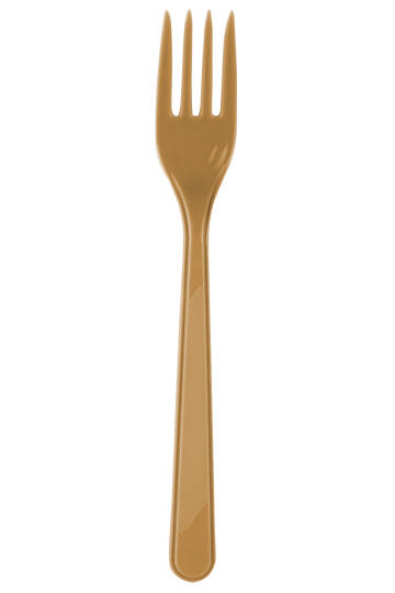 Roll-Up Plastik Çatal Altın 25 Adet