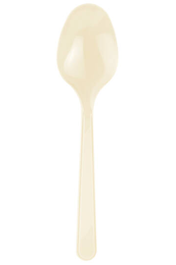 Roll-Up Plastik Kaşık Krem 25 Adet