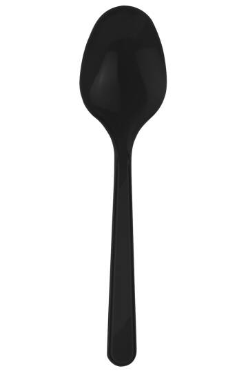 Roll-Up Plastik Kaşık Siyah 25 Adet