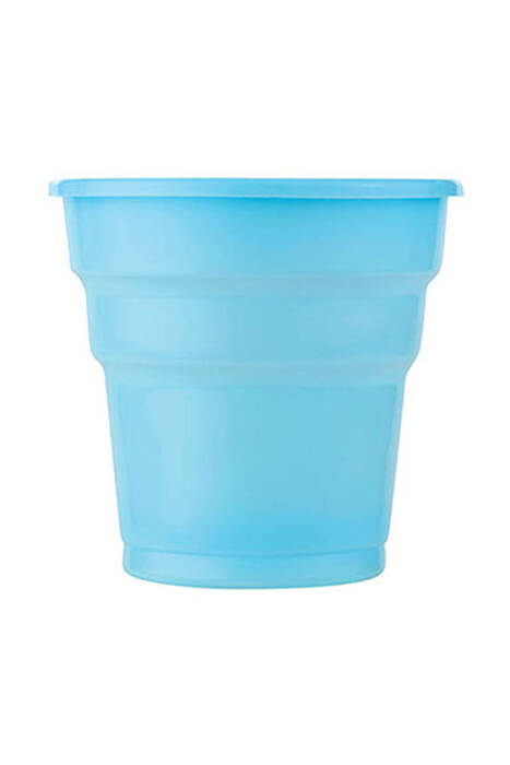 Roll-Up Plastik Meşrubat Bardağı Açık Mavi 180cc-7oz 25 Adet - 1