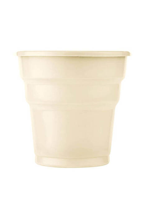 Roll-Up Plastik Meşrubat Bardağı Krem 180cc-7oz 25 Adet - 1