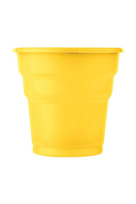 Roll-Up Plastik Meşrubat Bardağı Sarı 180cc-7oz 25 Adet - 1