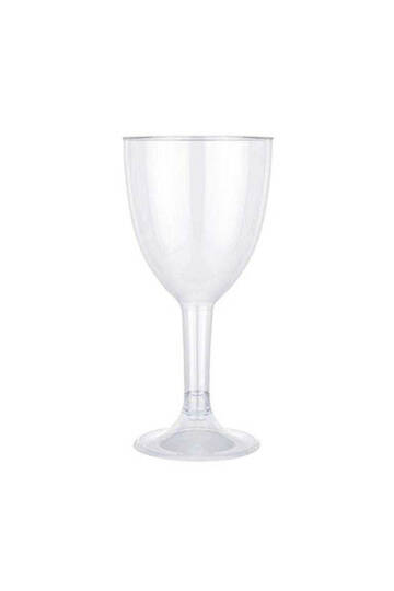 Roll-Up Plastik Şeffaf Ayaklı Kadeh 150cc 6 Adet