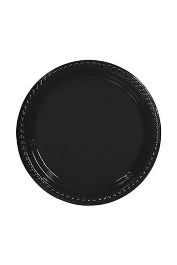 Roll-Up Plastik Tabak Siyah 22cm 25 Adet