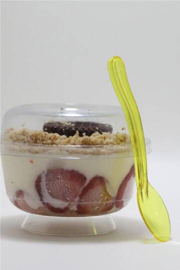 Transparan Parlak Sarı Dalgalı Dondurma-Tatlı Kaşık 50 Adet